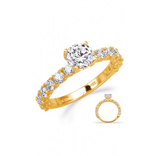 S Kashi & Sons Side Stone - Prong Set Engagement Ring EN8328YG