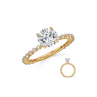 S Kashi & Sons Side Stone - Prong Set Engagement Ring EN8387YG