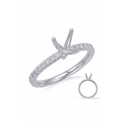 S Kashi & Sons Side Stone - Prong Set Engagement Ring EN8202-4WG