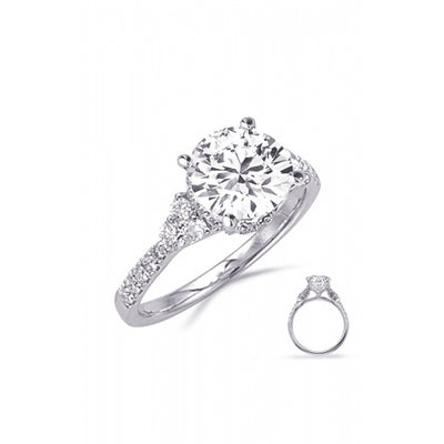 S Kashi & Sons Side Stone - Prong Set Engagement Ring EN8409-2WG