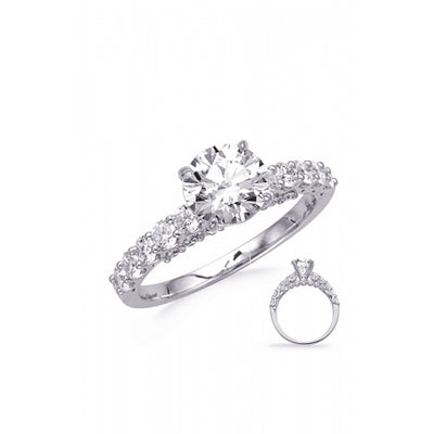 S Kashi & Sons Side Stone - Prong Set Engagement Ring EN8397-1WG