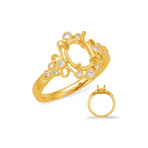 S Kashi & Sons Vintage Engagement Ring EN8044-12X10YG