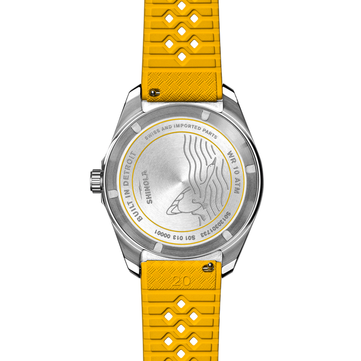 Shinola Duck Watch S0120301733-1-Canary-40-USA
