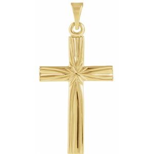 14K Yellow 22x14 mm Cross Pendant