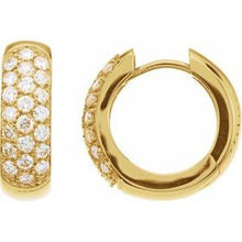 14K Yellow 7/8 CTW Natural Diamond Hoop Earrings 67150:101:P