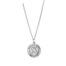 Sterling Silver 22 mm St. Christopher Medal 24��� Necklace  R5024:304559:P