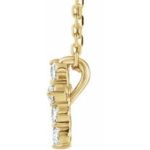 14K Yellow 1/6 CTW Natural Diamond Cross 16-18
