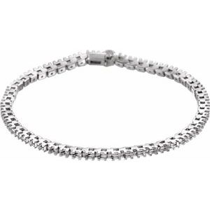 14K White 2 1/8 CTW Natural Diamond Line 7" Bracelet  60871:251671:P