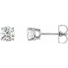 Sterling Silver 5 mm Imitation White Cubic Zirconia Stud Earrings 1874:60037:P
