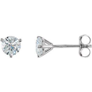 14K White 3/4 CTW Natural Diamond Stud Earrings 66233:60015:P