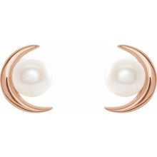 14K Rose Cultured Freshwater Pearl Earrings 86805:602:P
