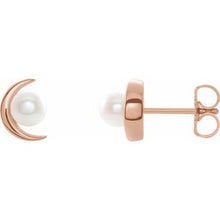14K Rose Cultured Freshwater Pearl Earrings 86805:602:P