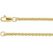 14K Yellow 2.4 mm Wheat 7