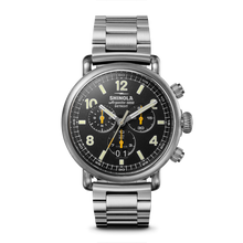 Shinola Runwell Chronograph West Wind Watch Gift Set with Additional Strap S0120307782-1-Blk-42-USA