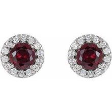 Platinum Natural Ruby & 1/10 CTW Natural Diamond Earrings 86839:6232:P