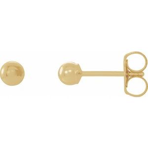 14K Yellow 3 mm Ball Earrings