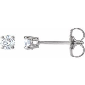 14K White 1/5 CTW Natural Diamond Stud Earrings 1874:60000:P