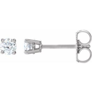 14K White 1/4 CTW Natural Diamond Stud Earrings 1874:60002:P