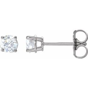 14K White 1/2 CTW Natural Diamond Stud Earrings 1874:60007:P
