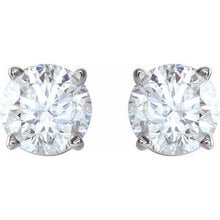Sterling Silver 7 mm Imitation White Cubic Zirconia Stud Earrings 1874:60039:P
