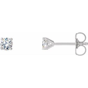 Platinum 1/8 CTW Natural Diamond Cocktail-Style Earrings