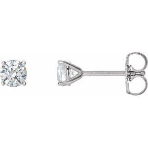 14K White 1 CTW Natural Diamond Cocktail-Style Earrings 29762:6052:P