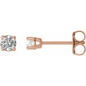 14K Rose 1/5 CTW Natural Diamond Stud Earrings 1874:70229:P