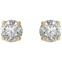 14K Yellow 3/4 CTW Natural Diamond Stud Earrings 1874:60024:P