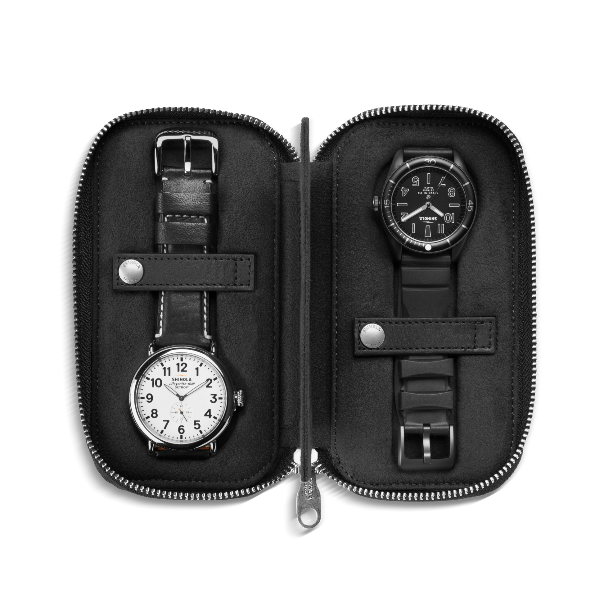 Shinola Leather Travel Watch Case S0320228342-1-Blk-OS-CHN