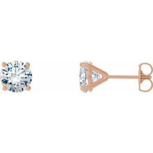 14K Rose 1 CTW Natural Diamond Cocktail-Style Earrings 29762:6118:P