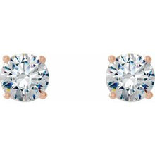 14K Rose 1 CTW Natural Diamond Cocktail-Style Earrings 29762:6022:P