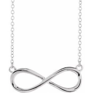 Sterling Silver Infinity-Inspired 16-18" Necklace