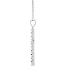 Sterling Silver 1/10 CTW Natural Diamond Cross 18