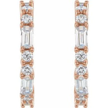 14K Rose 1/5 CTW Natural Diamond 17.2 mm Hoop Earrings 86789:633:P