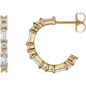 14K Yellow 1/5 CTW Natural Diamond 17.2 mm Hoop Earrings 86789:632:P