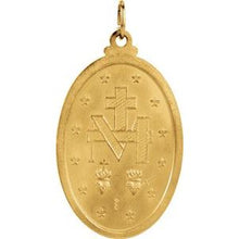 14K Yellow 23x16 mm Oval Miraculous Medal R5020:63190:P