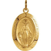 14K Yellow 19x14 mm Oval Miraculous Medal R5020:62435:P
