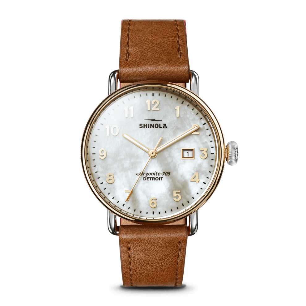 Shinola Canfield Watch 38mm S0120315244-1-WhtMOP-38-USA