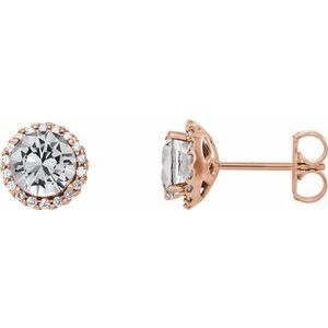 14K Rose 1/2 CTW Natural Diamond Earrings 86509:852:P