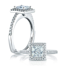 A.Jaffe Engagement Rings Classic Square Halo Ring MES167/28