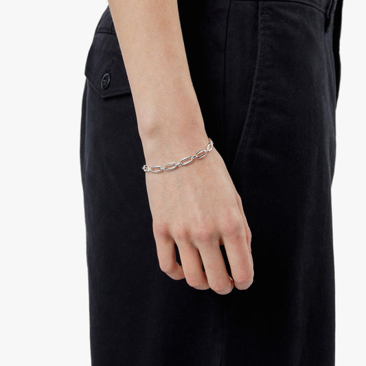 Signature Link Bracelet S1820296328-1-StrlngSil-S/M-THA