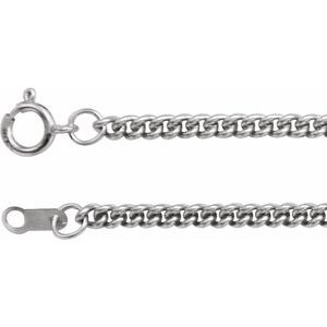 Sterling Silver 2.25 mm Curb 24" Chain