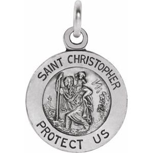 Sterling Silver 8 mm St. Christopher Medal R5024:67328:P