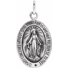 Sterling Silver 30x20 mm Oval Miraculous Medal Only R5020:67326:P