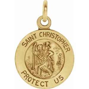 14K Yellow 12 mm St. Christopher Medal R5024:63216:P