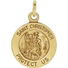 14K Yellow 12 mm St. Christopher Medal R5024:63216:P