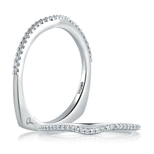 A.Jaffe Wedding Bands Micro Shared Prongs Signature Contour Band MRS178/14