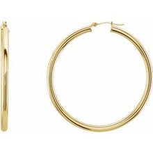 14K Yellow Tube 48 mm Hoop Earrings 20826:163878:P