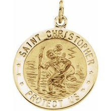 14K Yellow 18 mm St. Christopher Medal R5024:62441:P