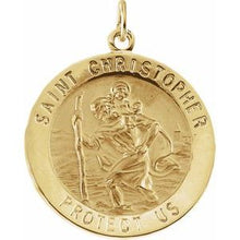 14K Yellow 29 mm St. Christopher Medal R5024:104003:P